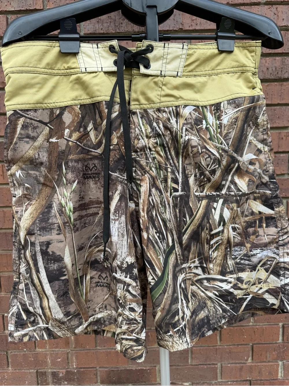 Team Realtree Mens Small Swim Trunks Max-5 Camo Board Shorts Lined Camouflage